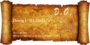 Dengi Olivér névjegykártya
